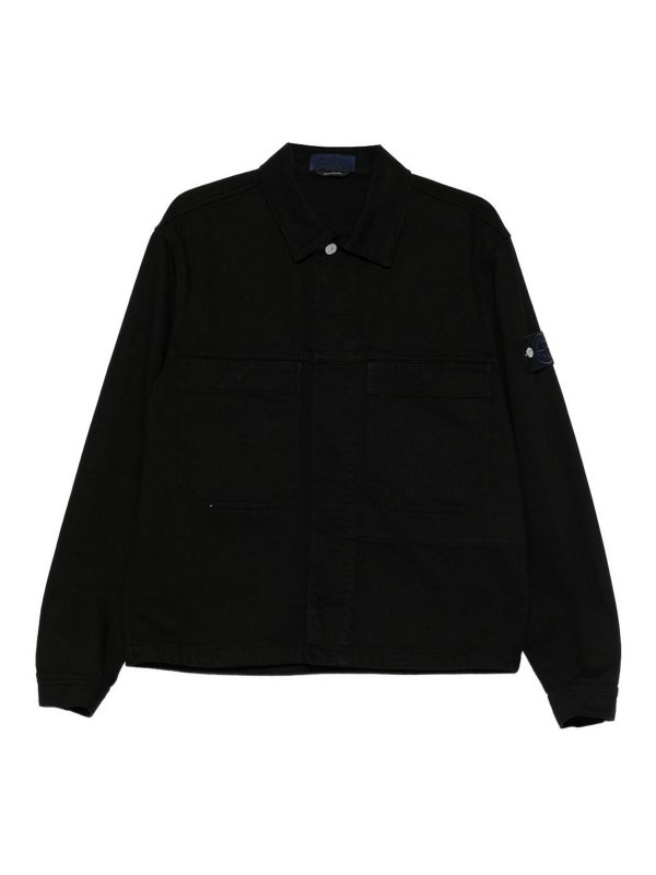 STONE ISLAND: Knielange Mäntel - Knielanger Mantel - Schwarz