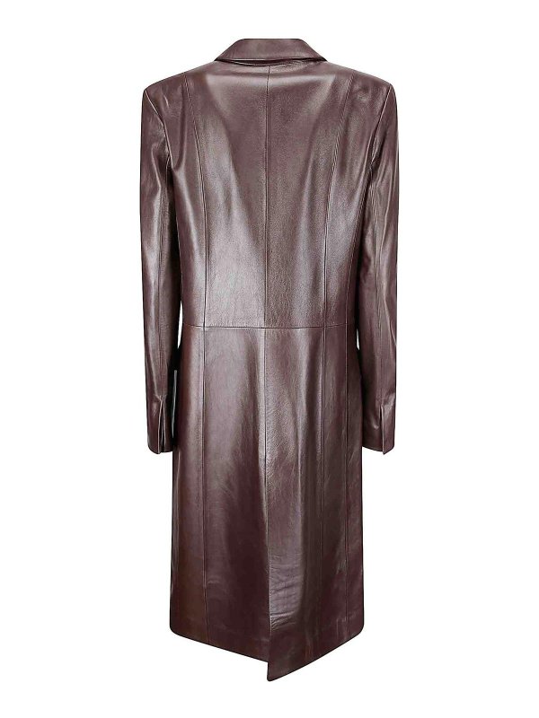 DESA 1972: leather coats online - Leather Redingote Coat