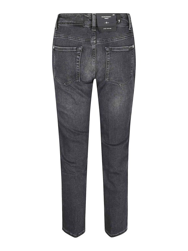 7 FOR ALL MANKIND: straight leg jeans online - Calie Straight Ankle Bottomline