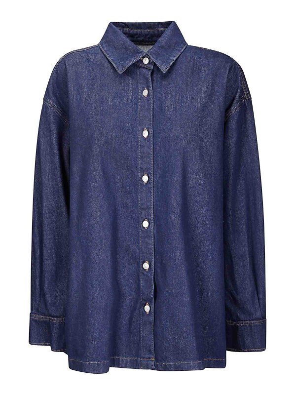 7 FOR ALL MANKIND: shirts - Pleated Overshirt Franklin