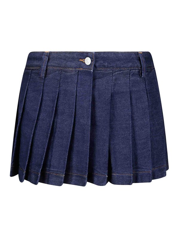 7 FOR ALL MANKIND: mini skirts - Pleated Mini Skirt Franklin