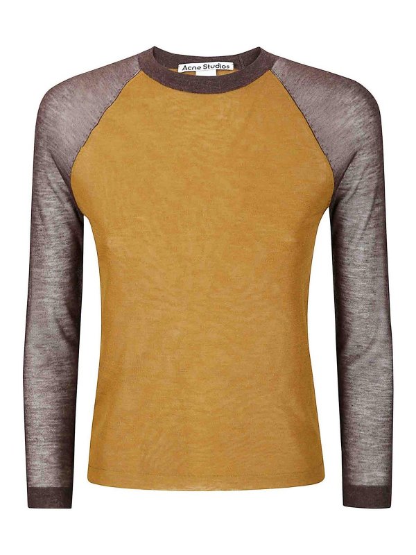 Acne Studios: gilet - Gilet lavorato a maglia girocollo