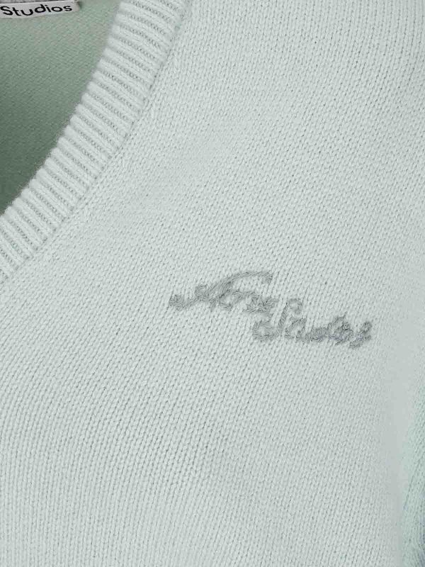 The Best Shops Acne Studios: crew necks - V-Neck Knitted Sweater