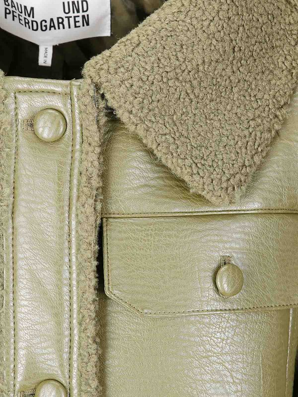 The Best Shops BAUM UND PFERDGARTEN: レザーコート - レザーコート - 緑