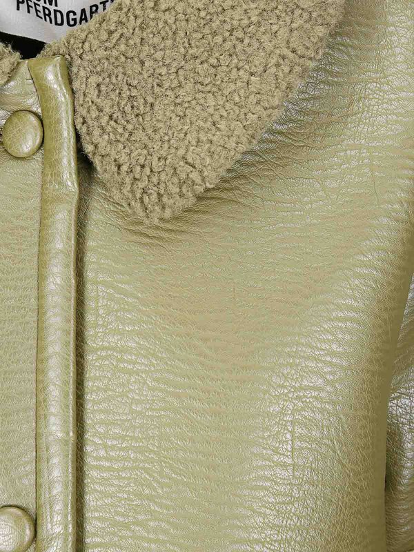 The Best Shops BAUM UND PFERDGARTEN: Manteaux en cuir - Manteau En Cuir - Vert