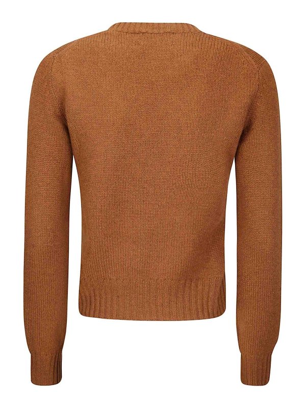 BE YOU: Suéteres con cuello pico online - Suéter Cuello Redondo - Marrón