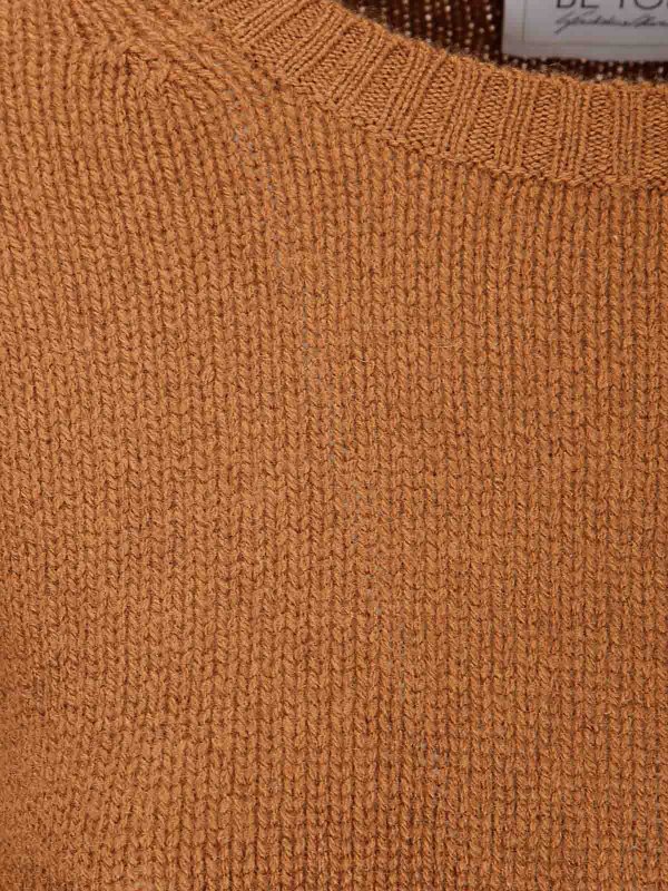 The Best Shops BE YOU: Suéteres con cuello pico - Suéter Cuello Redondo - Marrón