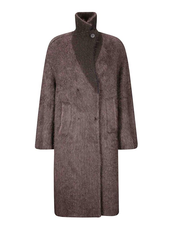 BOBOUTIC: Pellicce e montoni - Cappotto in pelliccia doppio petto