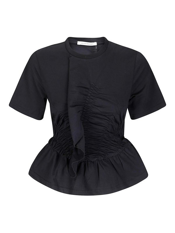 CECILIE BAHNSEN: T-shirts - T-Shirt - Noir