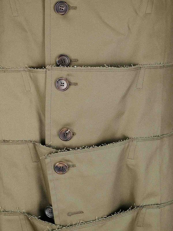 The Best Shops COMME DES GARÇONS HOMMES PLUS: Knielange Mäntel - Knielanger Mantel - Hellbraun