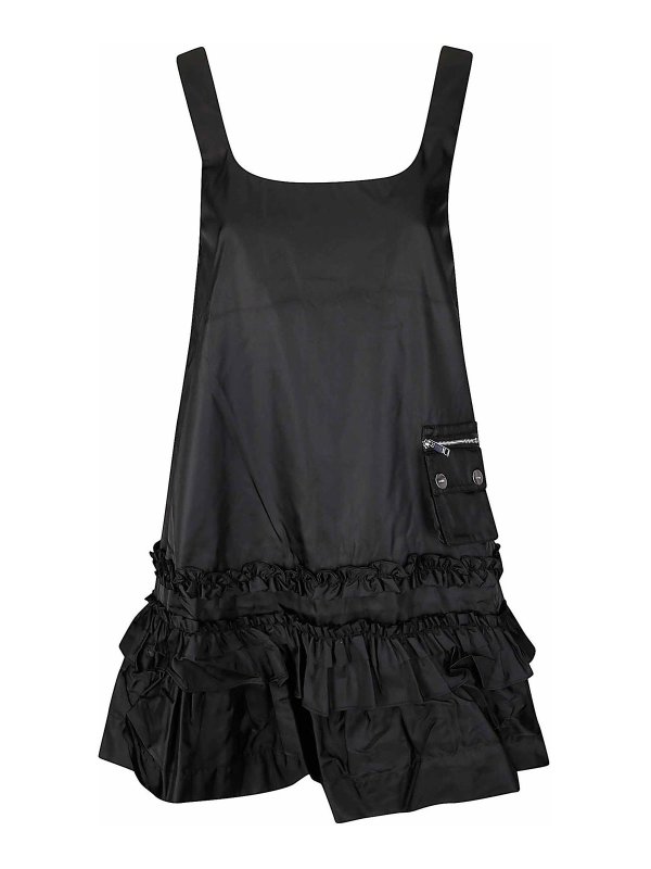 GANNI: ショートドレス - ショートドレス - 黒