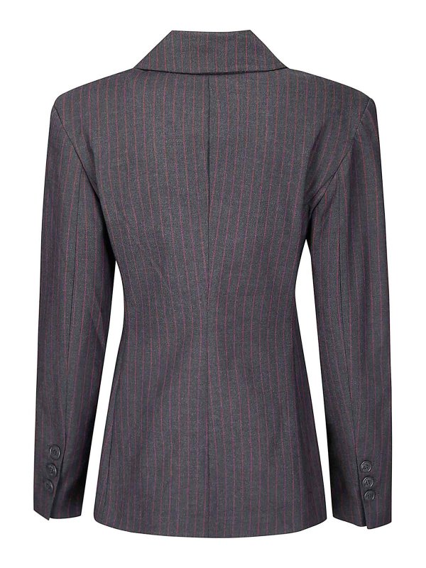 GANNI: blazers online - Stretch Stripe Blazer