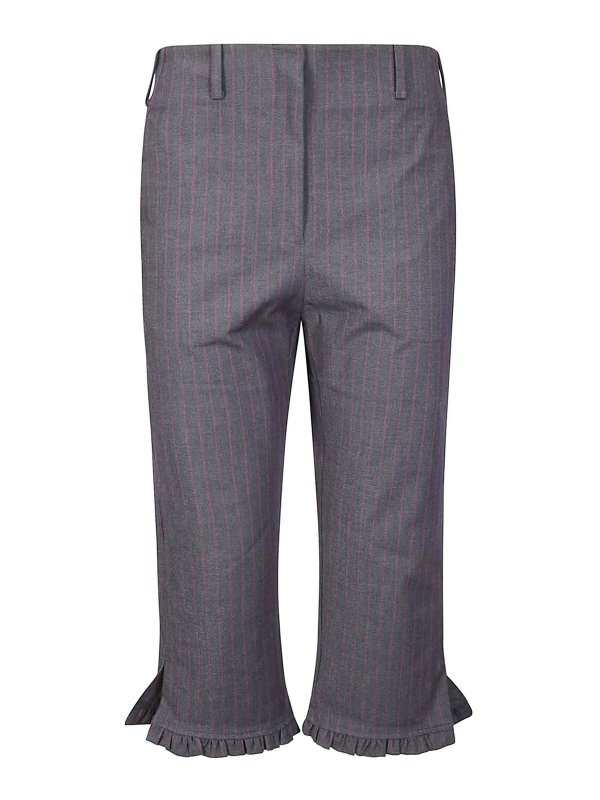 GANNI: カジュアルトラウザー - カジュアルパンツ - 白