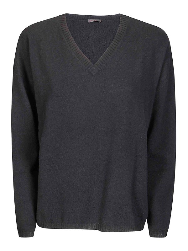 HIRA: Vネック - Vネック - 黒