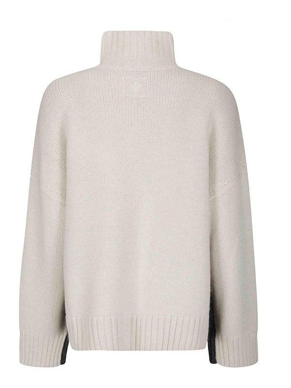 J.W. ANDERSON: crew necks online - Two Tone Patch Pocket Jumper
