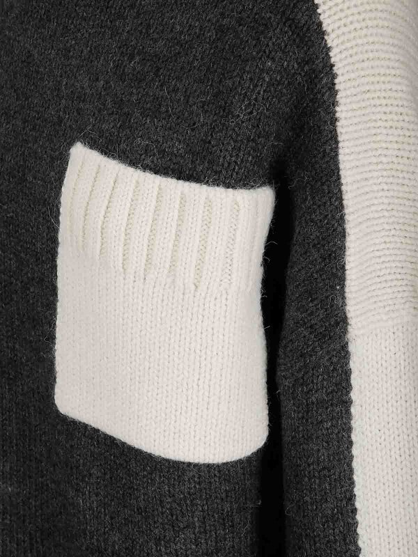 The Best Shops J.W. ANDERSON: crew necks - Two Tone Patch Pocket Jumper