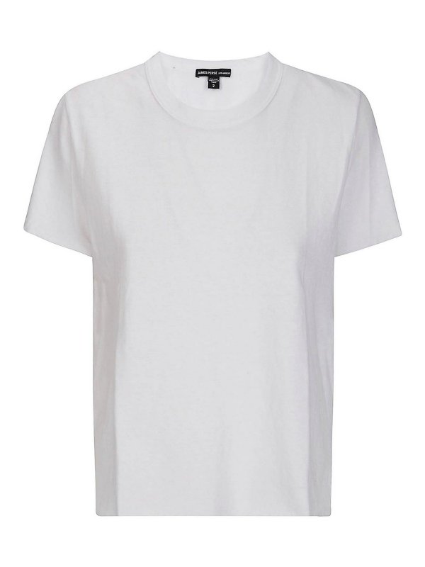 JAMES PERSE: t-shirts - Slub Jersey Shrunken Tee