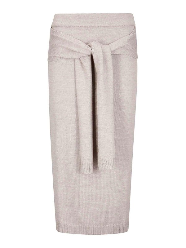 LEMAIRE: Faldas media pierna y semilargas - Falda Semilarga - Marrón Topo