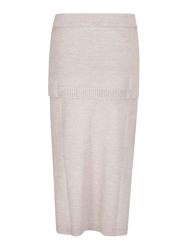 LEMAIRE: Faldas media pierna y semilargas online - Falda Semilarga - Marrón Topo