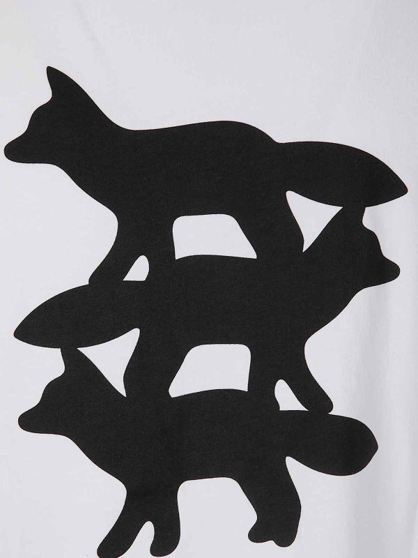 The Best Shops MAISON KITSUNÉ: t-shirts - Stunt Fox Oversize Tee-Shirt