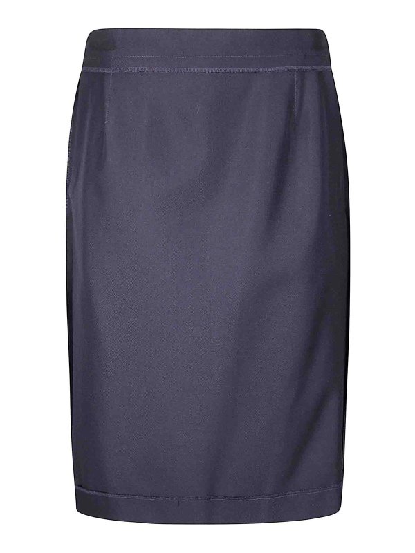 Maison Margiela: Jupes midi et au genou - Jupe Midi - Bleu