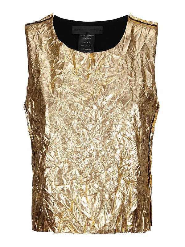 MARIA CALDERARA: Tops & Débardeurs - Top - Or