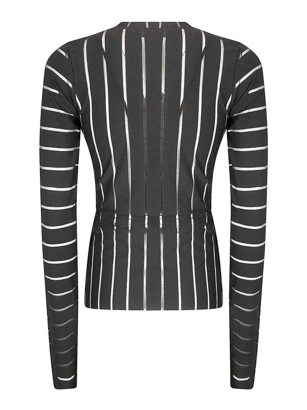 MARIA CALDERARA: Strickpullover mit Rundhalsausschnitt online - Rundhalspullover - Schwarz