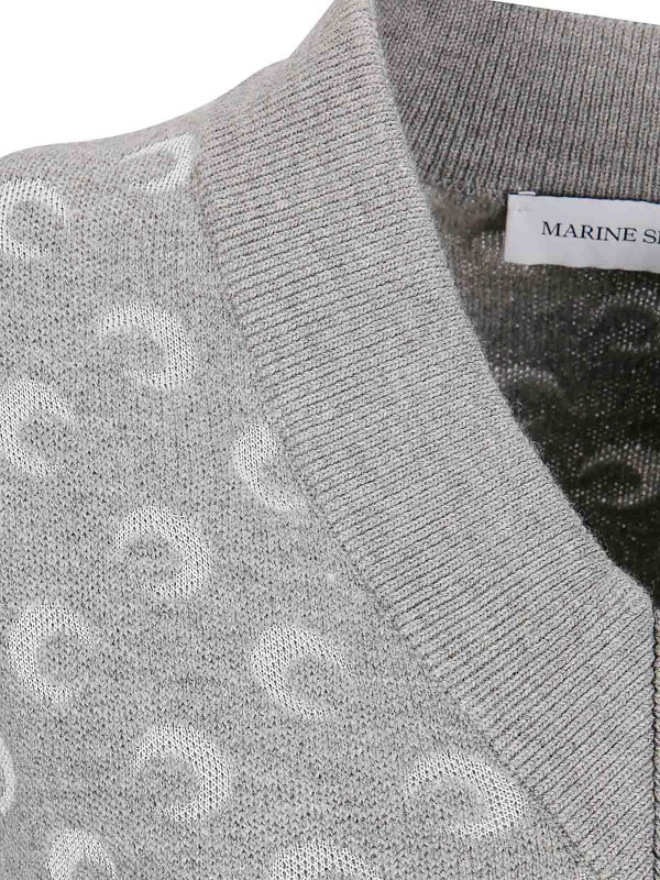 The Best Shops MARINE SERRE: Gilets tricot - Gilet - Gris