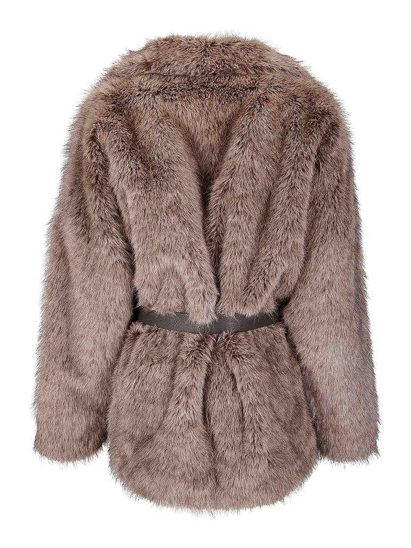 P.A.R.O.S.H.: 毛皮＆シアリングコート online - 毛皮/ムートンコート - ダークグレー