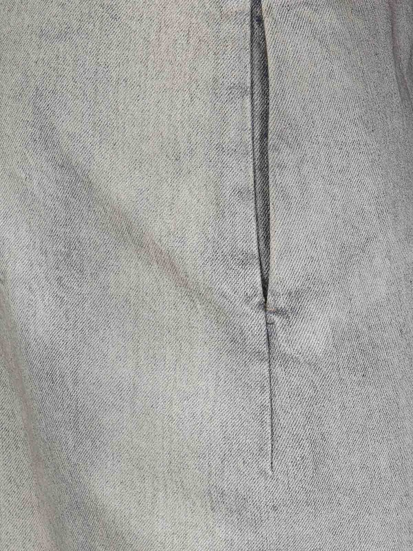 The Best Shops RICK OWENS: Knee length skirts & Midi - Denim Sliced Skirt