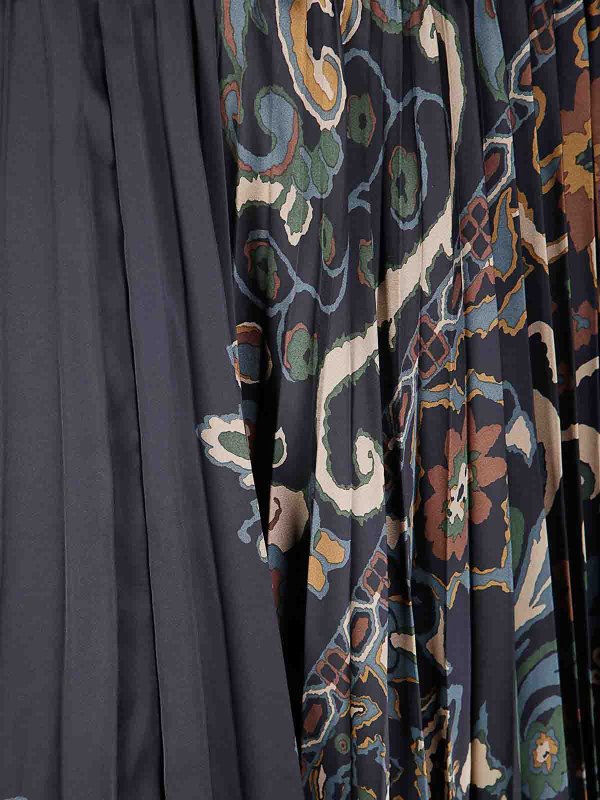 The Best Shops Sacai: Faldas media pierna y semilargas - Falda Semilarga - Azul Oscuro