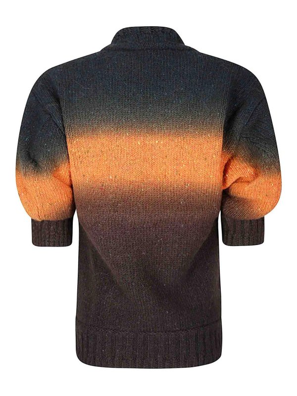 Sacai: crew necks online - Garment Dye Wool Knit Pullover