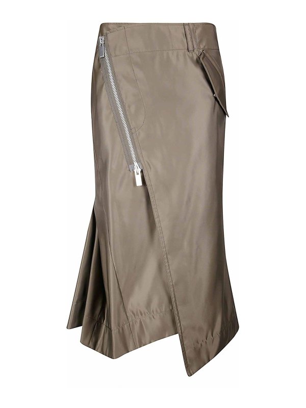 Sacai: Knee length skirts & Midi - Nylon Twill Skirt
