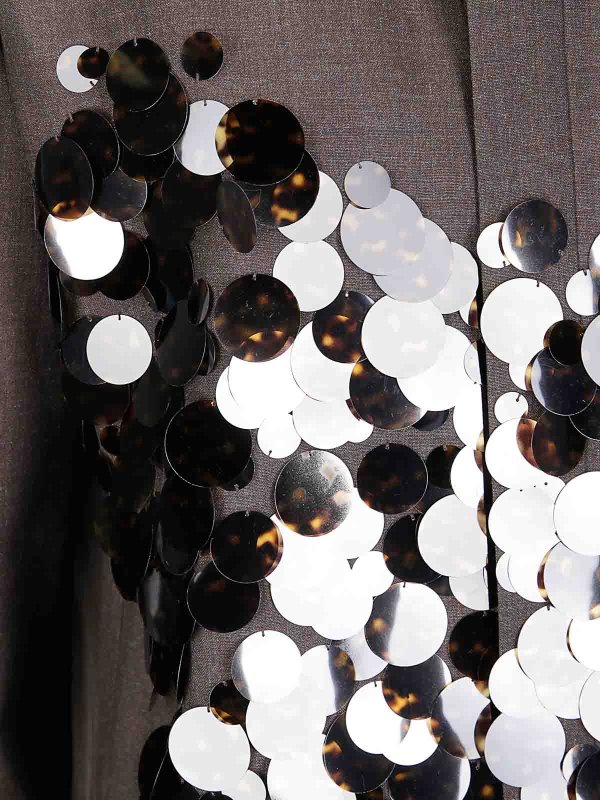 The Best Shops Sacai: shirts - Suiting X Sequin Embroidery Shirt