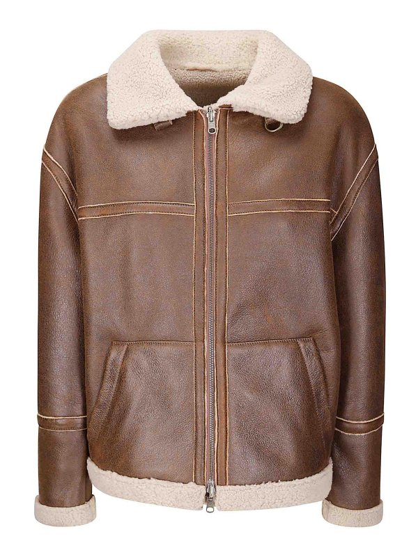 SALVATORE SANTORO: leather jacket - Coat