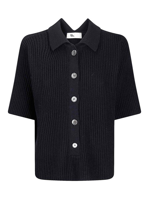 SIBEL SARAL: ポロシャツ - ポロシャツ - ダークブルー