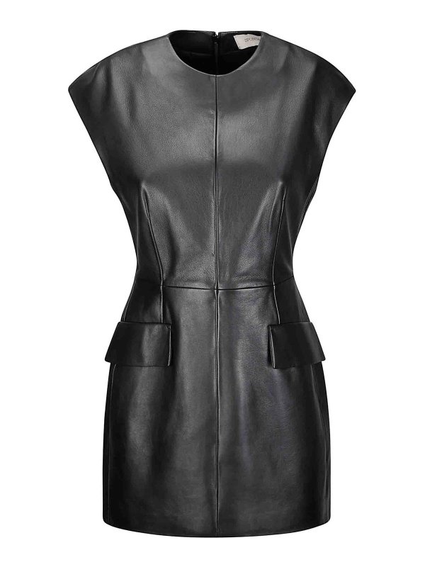 SPORTMAX: short dresses - Short leather dress