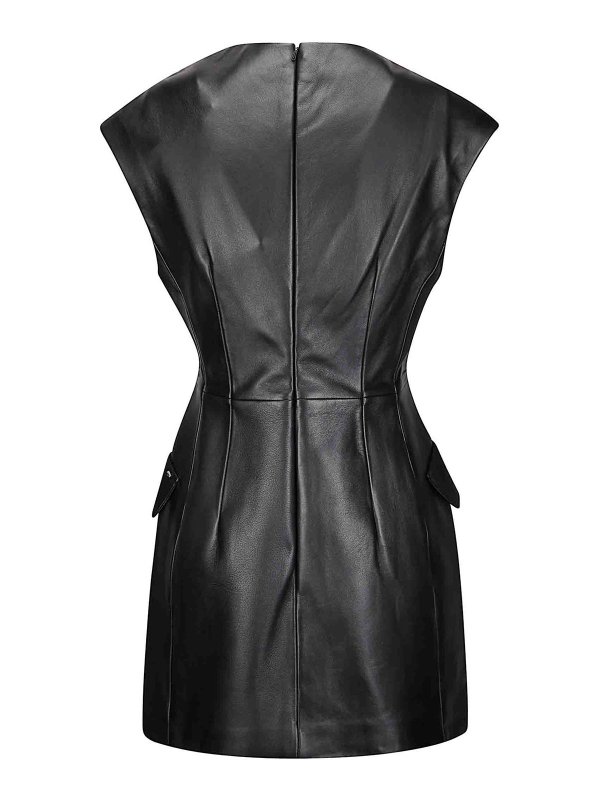 SPORTMAX: short dresses online - Short leather dress
