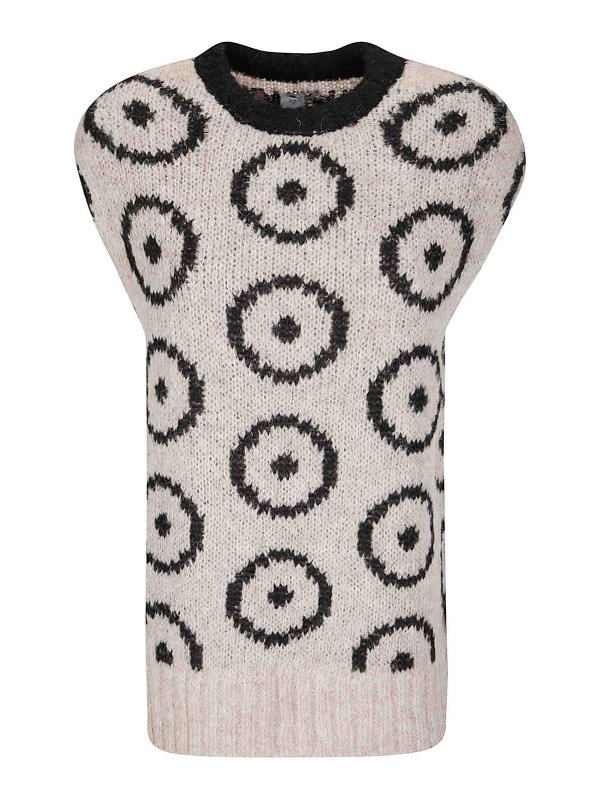 THIBAULT VAN DER STRAETE: Strickpullover mit Rundhalsausschnitt - Rundhalspullover - Hellbeige