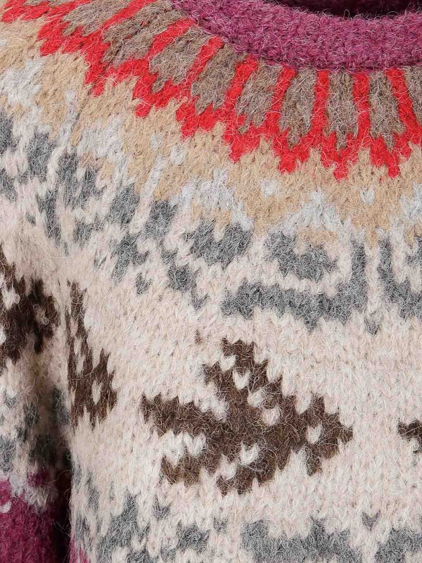 The Best Shops THIBAULT VAN DER STRAETE: Strickpullover mit Rundhalsausschnitt - Rundhalspullover - Bunt