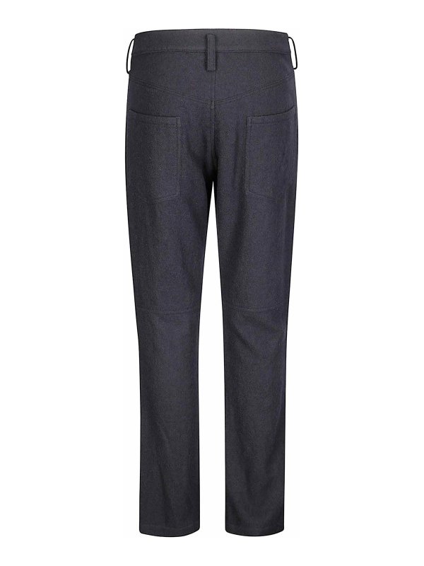 YOHJI YAMAMOTO: casual trousers online - Gathered Knee Pants