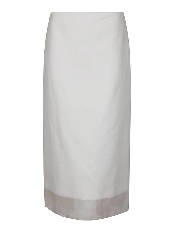 SPORTMAX: Knee length skirts & Midi - Tulle pencil skirt