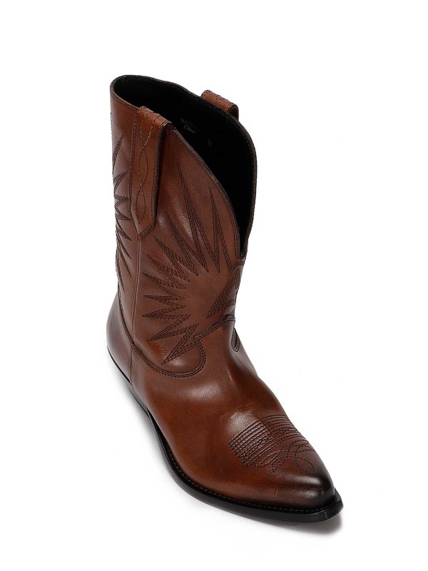 GOLDEN GOOSE: boots online - Wish Star Low With Embroideries Leather Upper