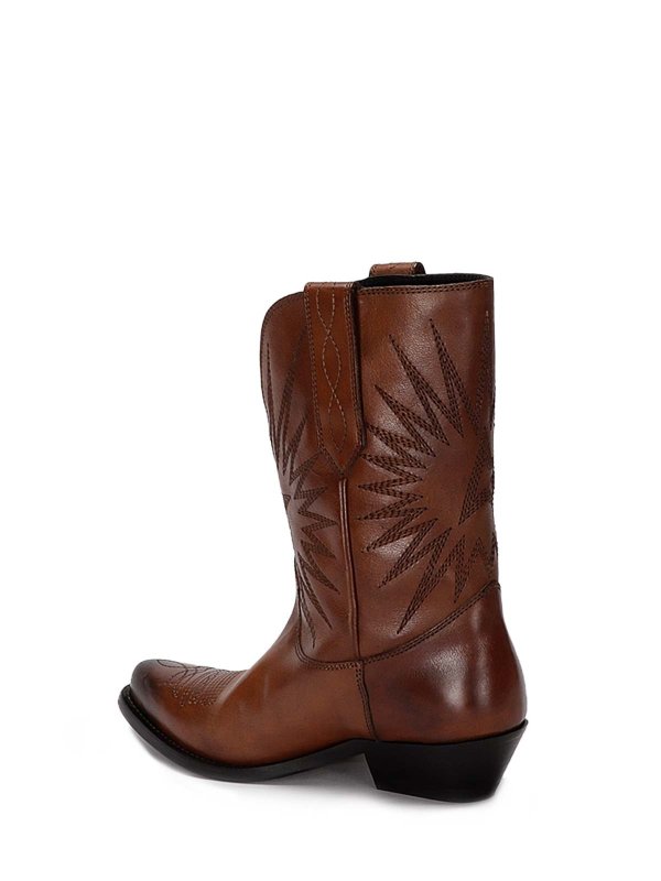 The Best Shops GOLDEN GOOSE: boots - Wish Star Low With Embroideries Leather Upper