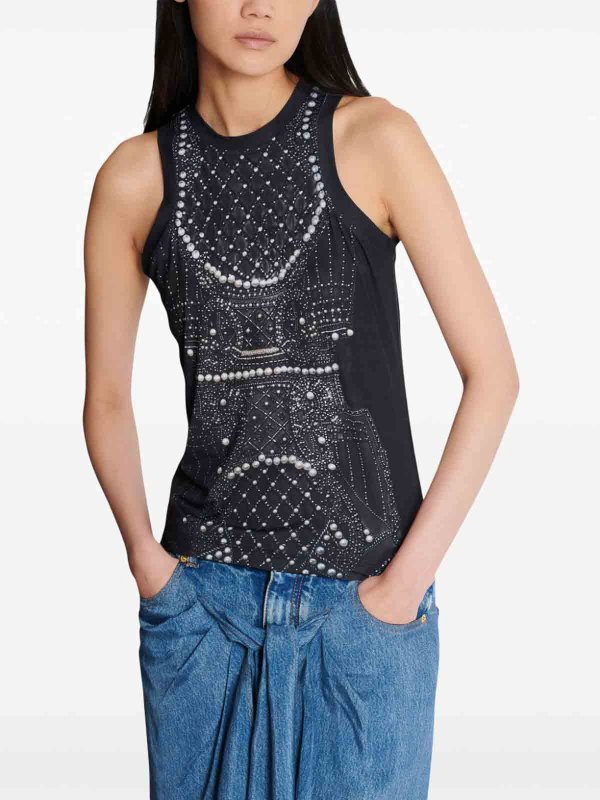 Balmain: Tops und Tank Tops online - Top - Schwarz