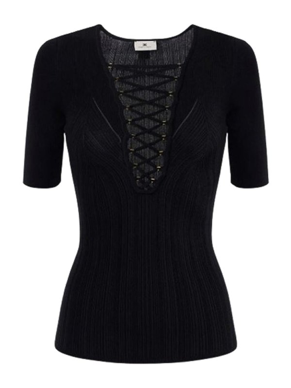 ELISABETTA FRANCHI: Tops & Tank tops - Neckline Tricot Top