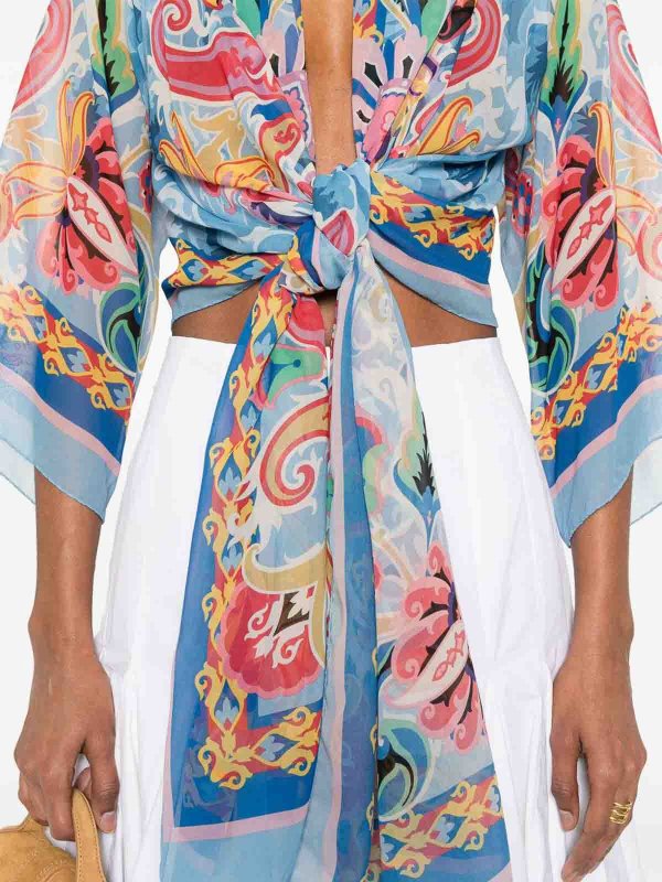 The Best Shops ETRO: casual jackets - Jacket With Paisley Print Knot