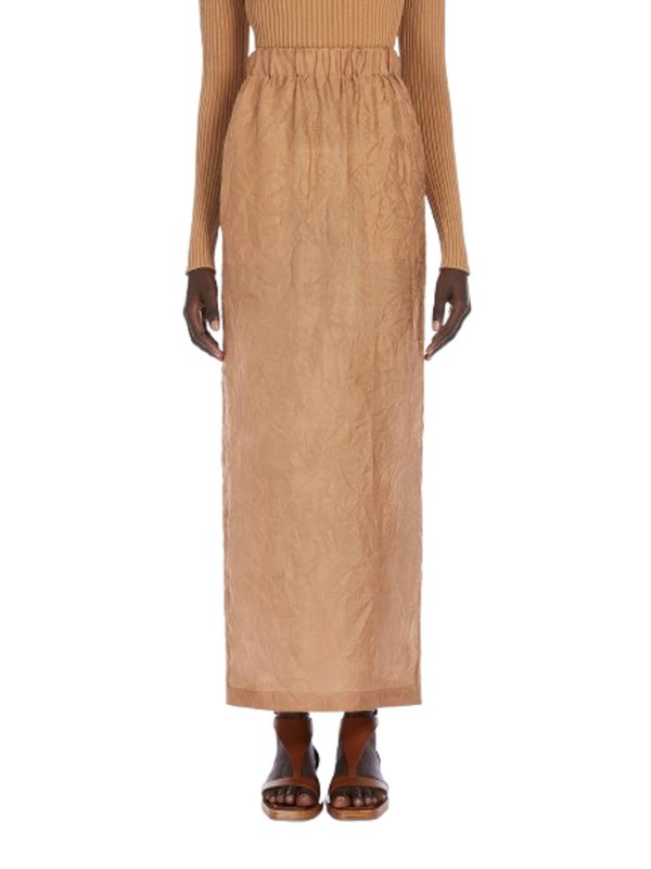 Max Mara: Long skirts online - Long Skirt In Crushed Wool Aeroso1234