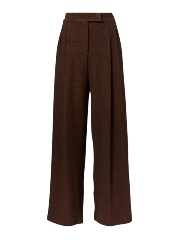 Max Mara: casual trousers - Palazzo Trousers In Jacquard Jersey