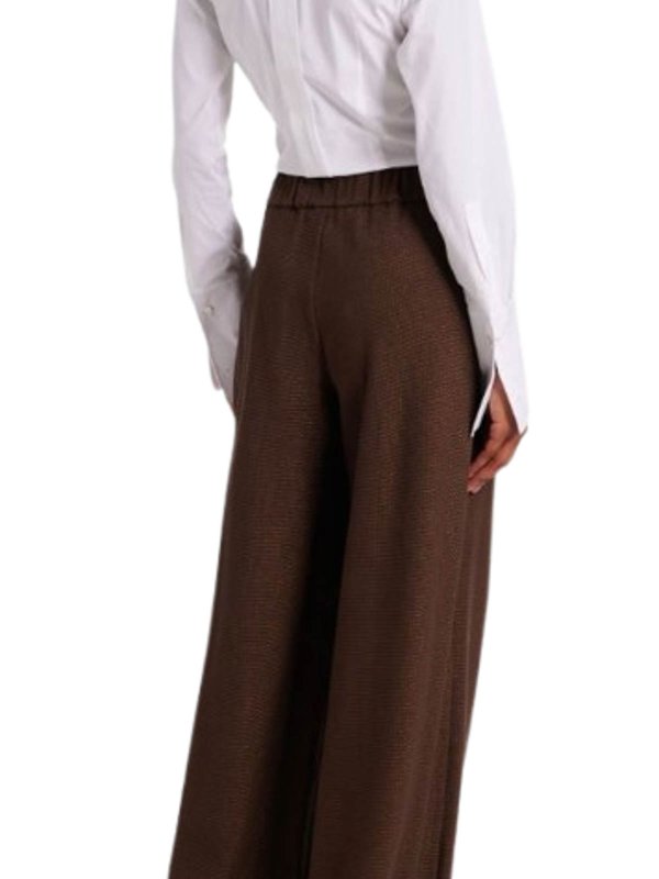 The Best Shops Max Mara: casual trousers - Palazzo Trousers In Jacquard Jersey